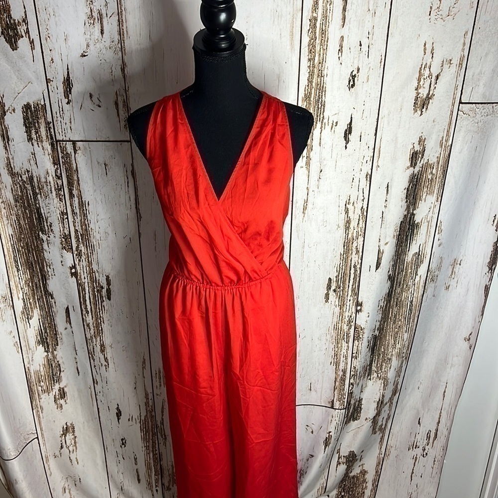 Bebe Red Open Back Jumpsuit‎ - Picture 3 of 6
